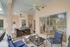 Plenty of lounging areas by the pool