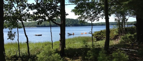 view from deck between houses