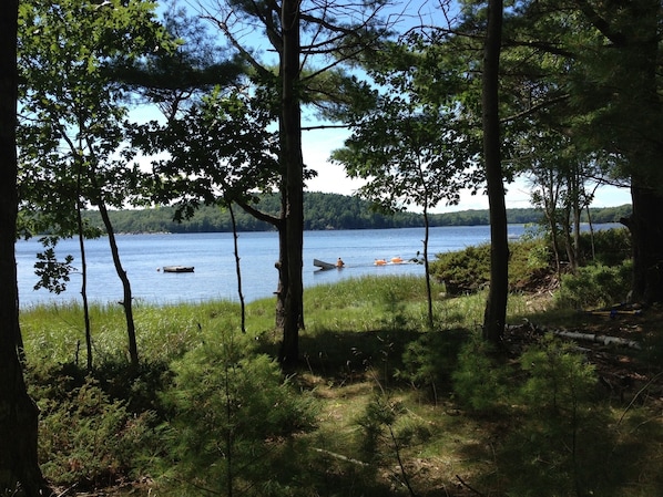 view from deck between houses