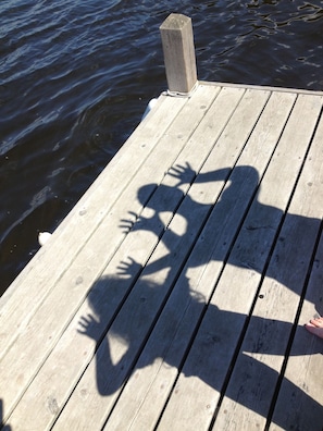 shadows on dock