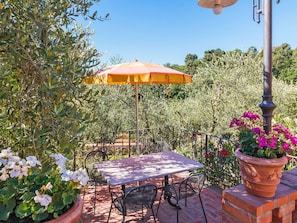 Eigentum, Grundeigentum, Terrasse, Hinterhof, Garten, Blume, Garten, Pflanze, Haus, Gebäude