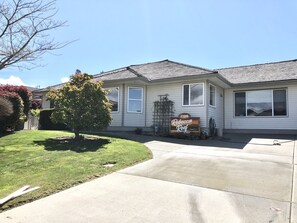 Driveway and front walkway to front door. Parking for 2 vehicles and 3 if needed