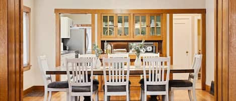 Dining room with seating for eight