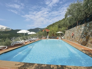 Schwimmbad, Eigentum, Himmel, Freizeit, Urlaub, Resort, Grundeigentum, Haus, Berg, Gebäude