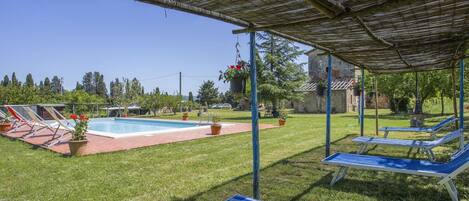 Agua, Planta, Mueble, Piscina, Propiedad, Cielo, Azur, Azul, Naturaleza, Árbol