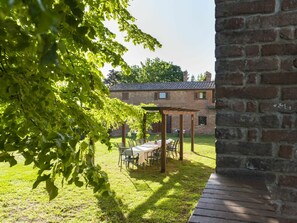 Plant, Sky, Furniture, Window, Building, Tree, Shade, Land Lot, Grass, Cottage