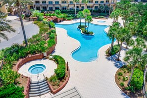 Incredible pools and hot tub at Luau