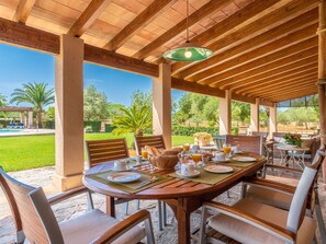 Furniture, Property, Table, Chair, Sky, Interior Design, Plant, Lighting, Shade, Wood