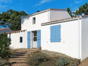 Eigentum, Haus, Blau, Gebäude, Zuhause, Grundeigentum, Wand, Fassade, Die Architektur, Wohngebiet