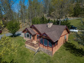 Smoky Mountain Cabin "Sunset View Chalet" - Screened in Back Deck and Open Side Deck