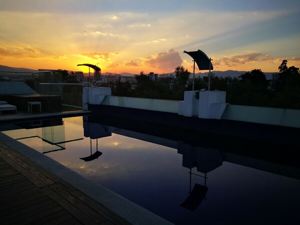 sundown at Rooftop Pool