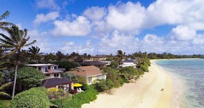 Our beachfront area only is ~55 steps from back door of BAMBOO 2.