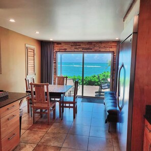 Large kitchen with panoramic ocean views