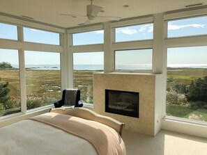 Master bedroom with incredible views over the marsh 