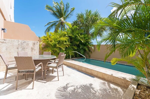 Welcome to your Island Delights Two-bedroom townhome at LeVent Beach Resort Aruba