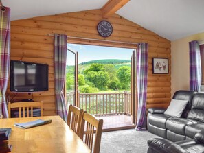 Living area | Herons Log Cabin, Rosebush