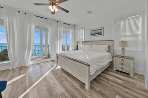 3rd Floor - Master Bedroom - king bed, balcony, en suite bathroom