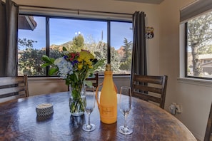 Dining room with Red Rock views