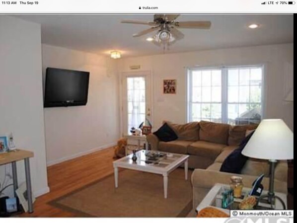 Living room, door goes out to deck