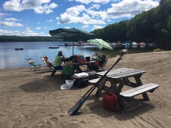 Private beach