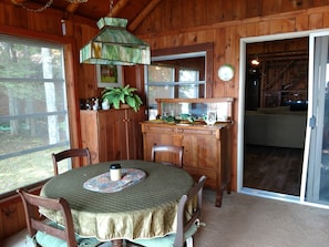 Dining area in front room.