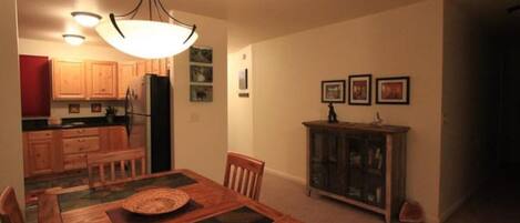 Dining room and kitchen