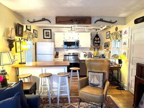 Cozy living room and kitchen