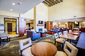 Catch up with friends in the communal areas.
