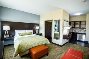 Get a good night's rest in the cozy bedroom.