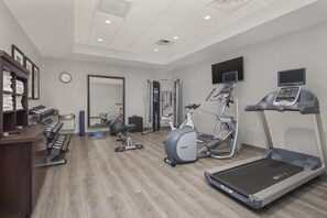 Get an early morning workout at the gym.