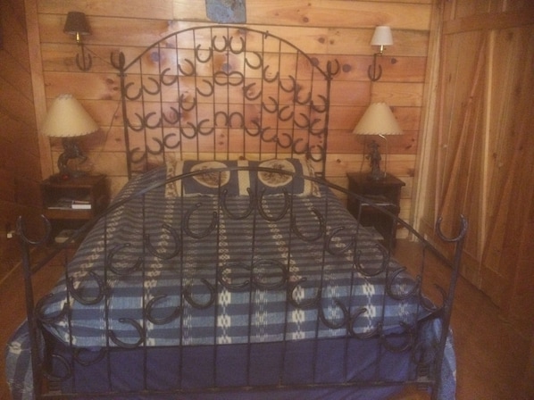 Queen size bed made from horse shoes saved from my horses!