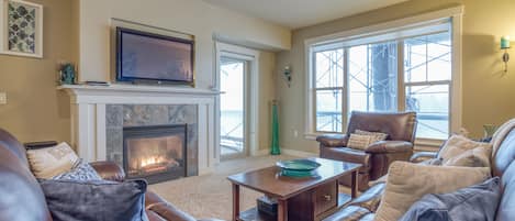 Living Room with Window Views