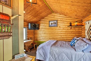 Sleeping Area | Queen Bed | Smart TV w/ Netflix