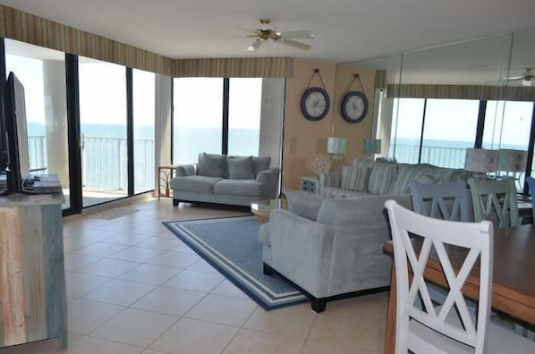 Ocean Views & Balcony Access from Living Room