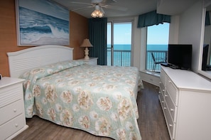 Paradise Pointe 11A - oceanfront condo in Cherry Grove Beach in North Myrtle Beach | bedroom 1 | Thomas Beach Vacations