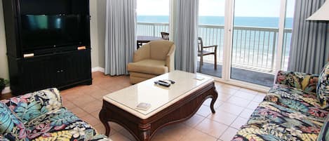 Paradise Pointe 10D - oceanfront condo in Cherry Grove Beach in North Myrtle Beach | guest room view 1 | Thomas Beach Vacations