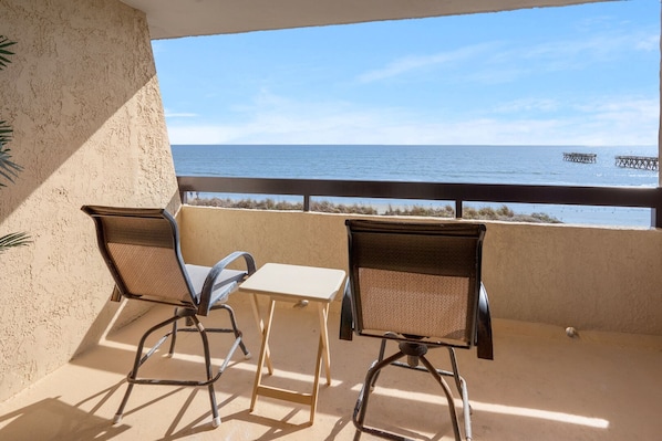 Sea Pointe 306 - oceanfront condo in Cherry Grove Beach in North Myrtle Beach | balcony view 1 | Thomas Beach Vacations