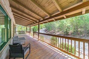 Front covered porch.