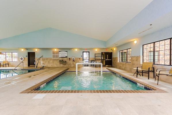 Splash around in the indoor pool.