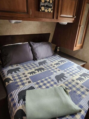 Master bedroom queen size bed we supply all the clean bedding