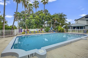 This smaller pool is right across from your condo and is usually not crowded