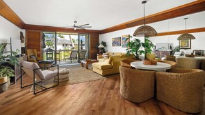 Poipu Kapili Resort #48 - Dining & Living Room - Parrish Kauai