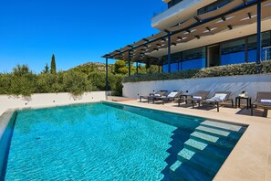 Private swimming pool with sundeck
