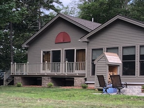 Vacation rental on left and the game room on the right