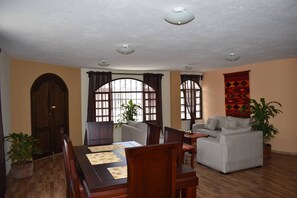 View of corner veranda from dining area.