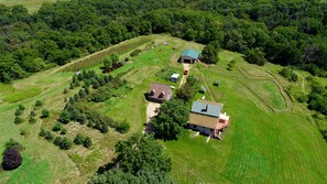 Aerial farm view