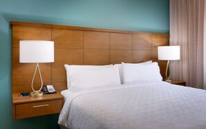 Drift to sleep in the comfortable bed.