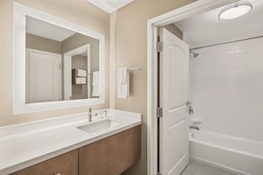 Get ready for your day in the bathroom.