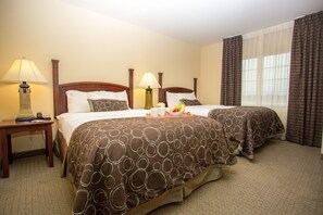 Drift to sleep in a comfortable bed after a wonderful day outside.
