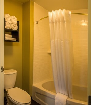 Get ready for your day in the bathroom.